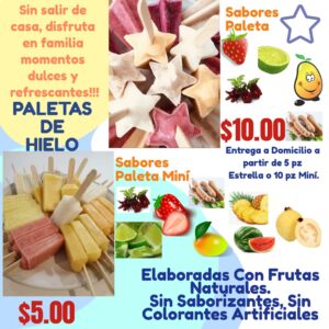 Deliciosas Paletas de Frutas Naturales 